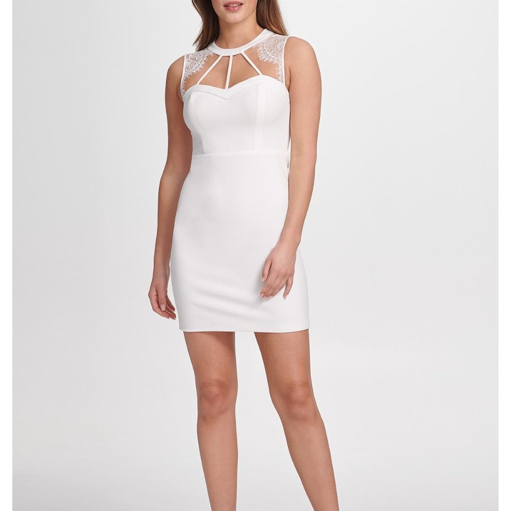White Lace Mini Dress